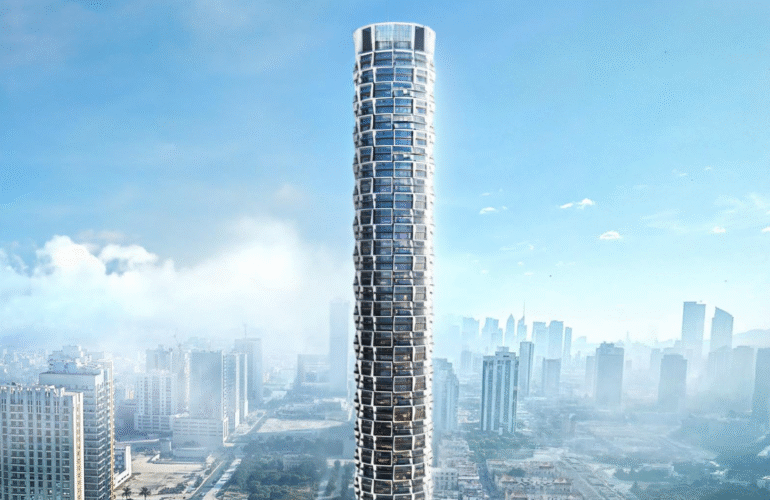 Binghatti Circle residential tower with skyline views in JVC
