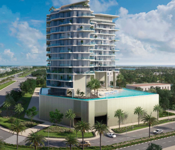 OCTA ISLE residential tower surrounded by waterfront views in Dubai Islands