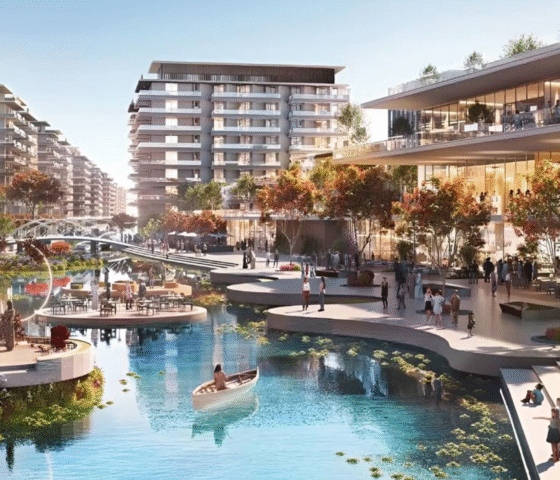A close-up shot of a contemporary living room inside a Capri 1 apartment, highlighting the spacious layout and high-quality finishes