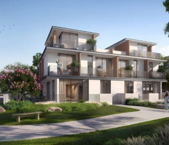 Modern luxury villa architecture at The Heights Country Club & Wellness by Emaar in Al Yalayis, Dubai.