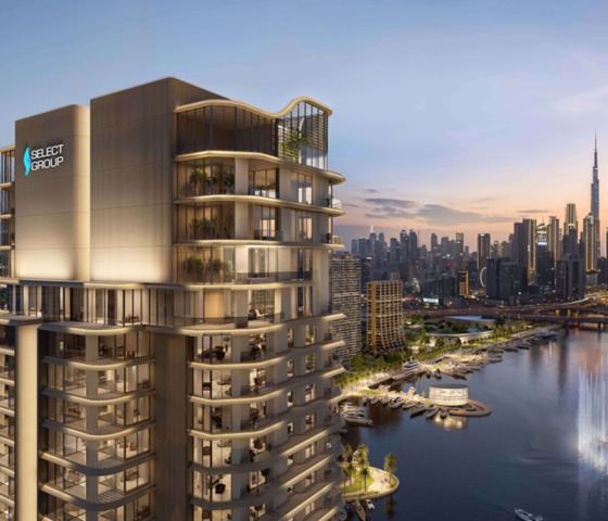 Artistry One Residences in Dubai Design District (D3) by Select Group overlooking Downtown Dubai skyline.