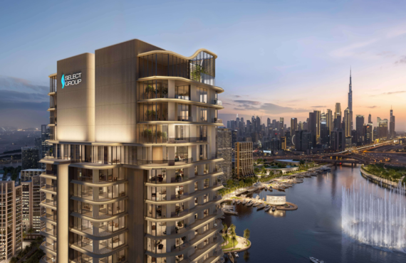 Artistry One Residences in Dubai Design District (D3) by Select Group overlooking Downtown Dubai skyline.
