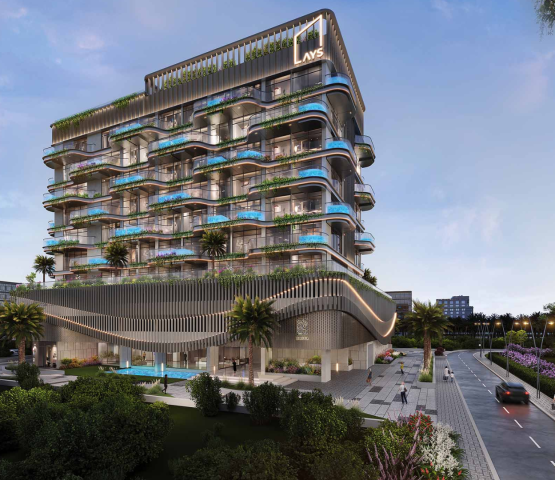 Boutique residential building with water-facing balconies