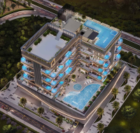 Breva apartment building near beachfront promenade