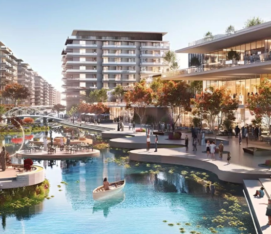 A close-up shot of a contemporary living room inside a Capri 1 apartment, highlighting the spacious layout and high-quality finishes
