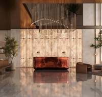 Elegant duplex apartment with open-plan living and large windows