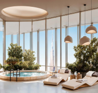 High-end apartment in Dubai with stunning Burj Khalifa views