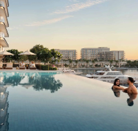 Sunset skyline view from Fior 1 by Emaar residences