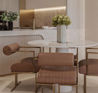 Elegant designer lobby at Floarea Oasis in Dubailand Residence Complex