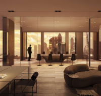 Office tower exterior with contemporary architecture