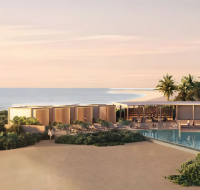 Private beach access and marina views on Al Marjan Island