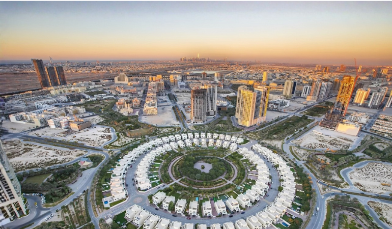 Exterior of Nakheel Circle Villa in JVC Dubai.