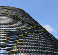 Kanyon by Beyond residential tower featuring sculpted vertical architecture with integrated greenery.