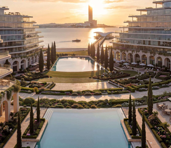 Luxury living room interior at Le Château by BEYOND