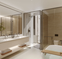 Open-plan living room with elegant hardwood flooring