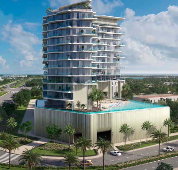 OCTA ISLE residential tower surrounded by waterfront views in Dubai Islands