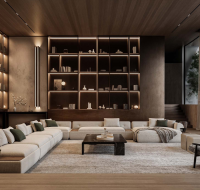 Modern fully furnished bedroom with Italian interior furnishings