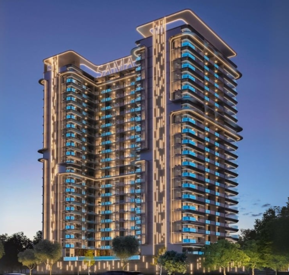 Samana Sky Views residential tower with glass façade