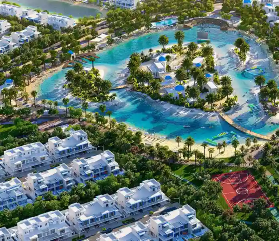 Master-planned Sobha Sanctuary community in Dubailand with landscaped open areas.