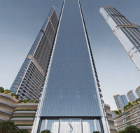 Elegant 5-bedroom living room with natural lighting and high ceilings