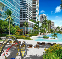 The interior of a contemporary one-bedroom apartment, featuring elegant finishes and a spacious, optimal floor layout.